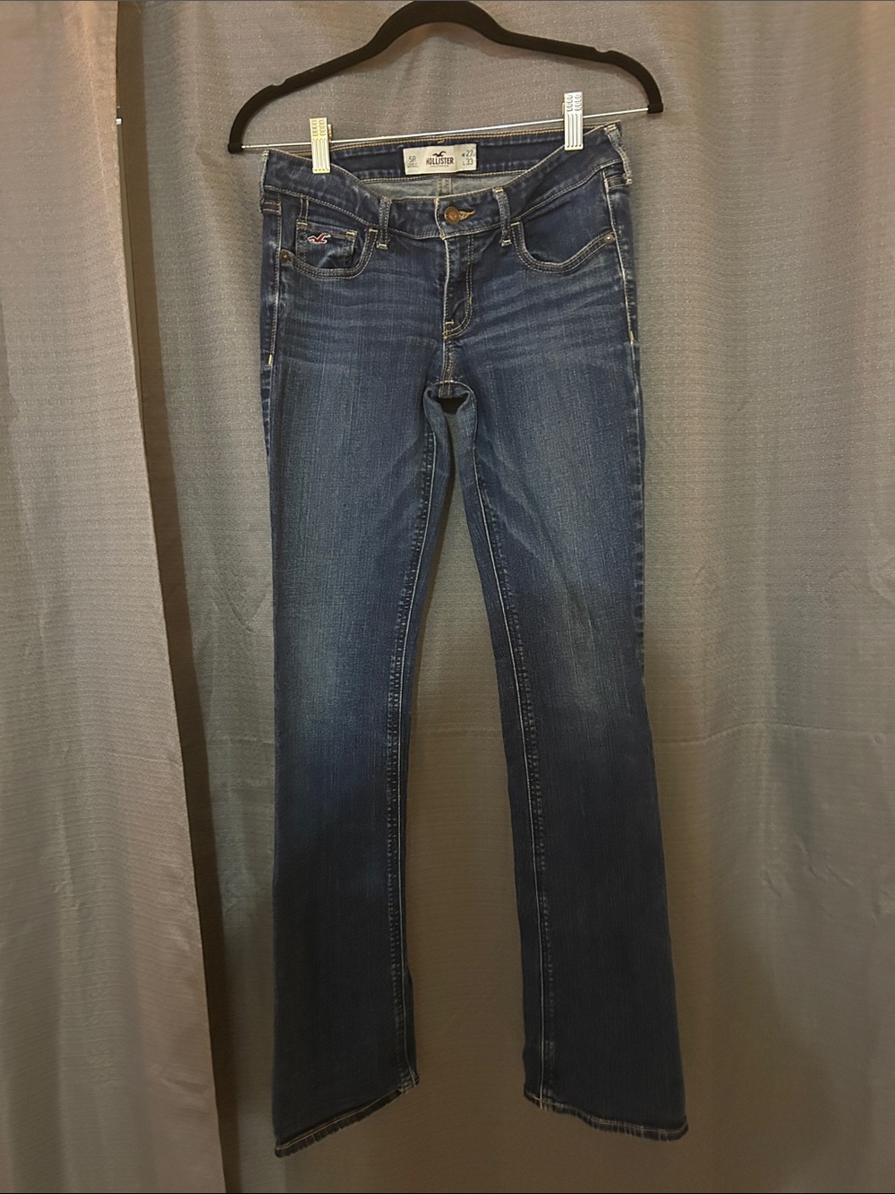 Hollister Women's Dark Blue Flared Jeans - Picture 1 of 4